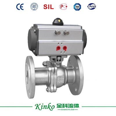 2PC Pneumatic Flanged Ball Valve
