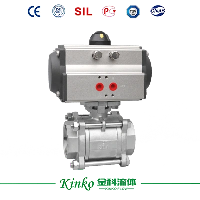 3PC Pneumatic Threaded Ball Valve