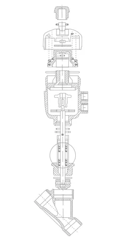 KINKO Pneumatic Angle Seat Valve Drawings