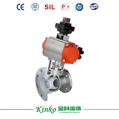Pneumatic Lined Inclined Stem Discharge Ball Valve